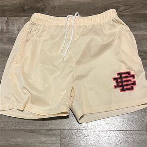 Men's Cream ee Athletic Shorts
